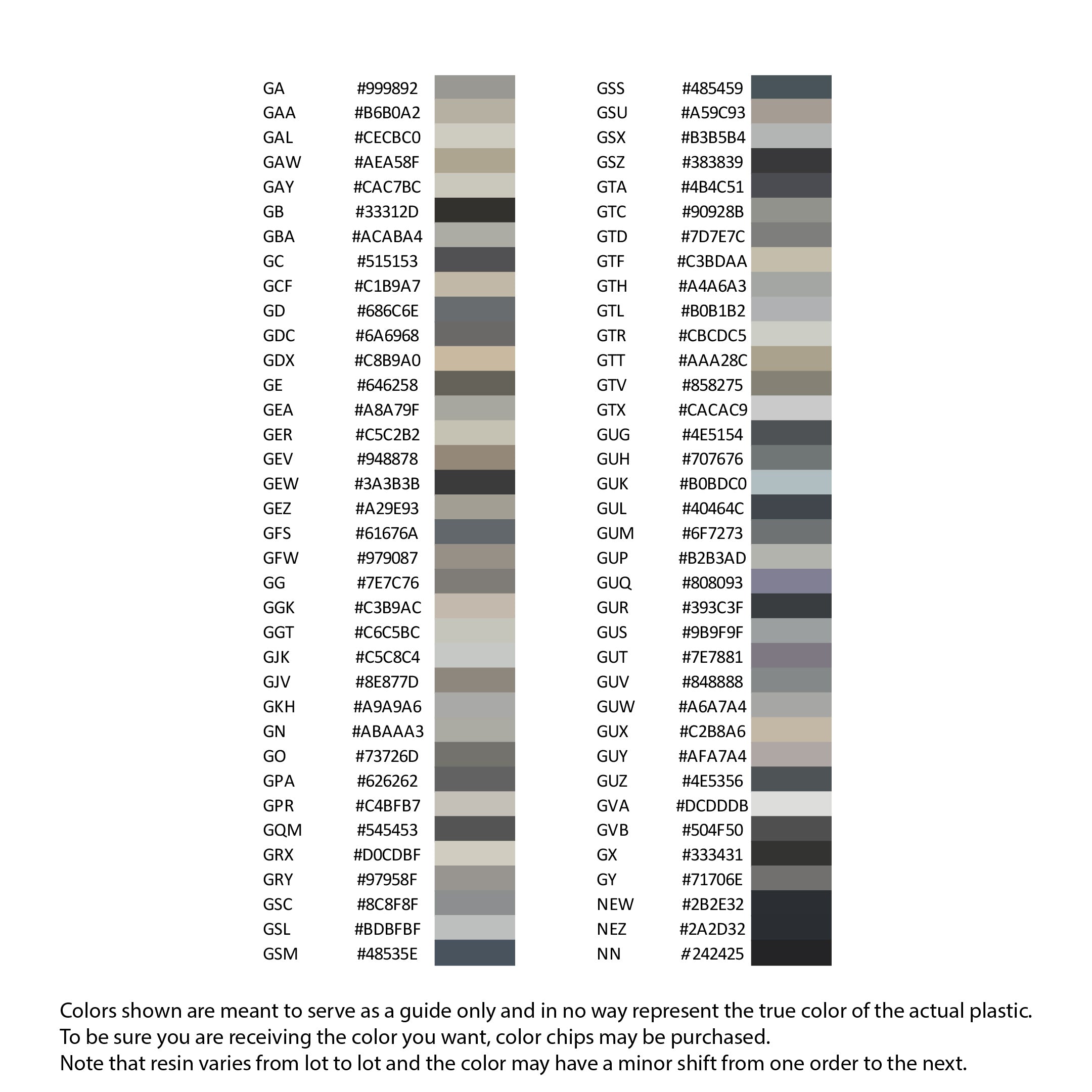 ABS Colors - Gray / Black